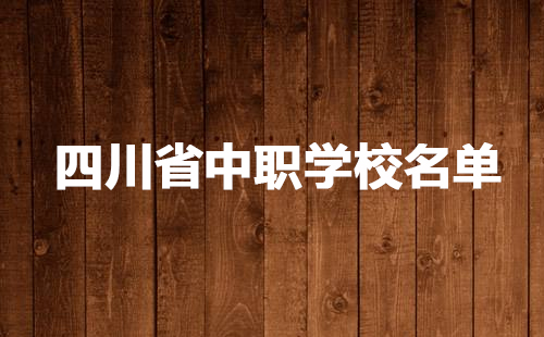 四川省中职学校名单