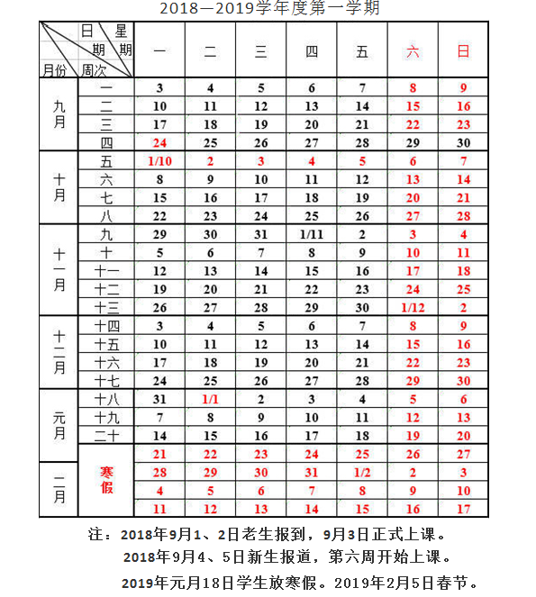 武昌理工学院2020年校历及寒假放假时间安排 什么时候放寒假 