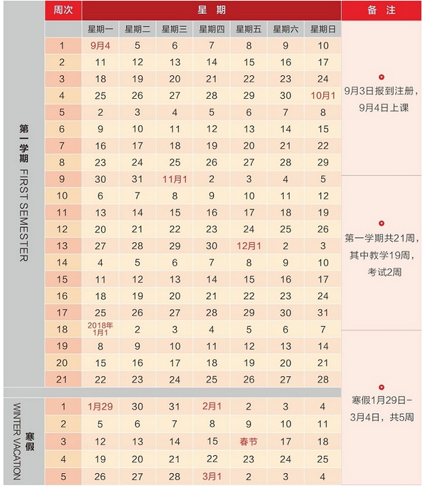 山西大学商务学院2020年校历及寒假放假时间安排 什么时候放寒假